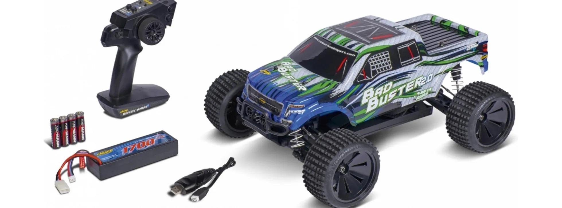 CARSON 500402129 Bad Buster 2.0 4WD X10 | 2.4GHz | RC Auto Komplett-RTR 1:10