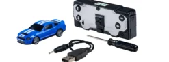 CARSON 500404334 Ford Mustang Shelby GT500 blau | Nano Racer | RTR | RC Spielzeug 1:60