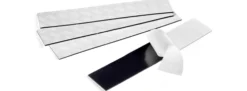 CARSON 500908078 Klebeband doppelseitig schwarz | 4 Streifen x 130 mm