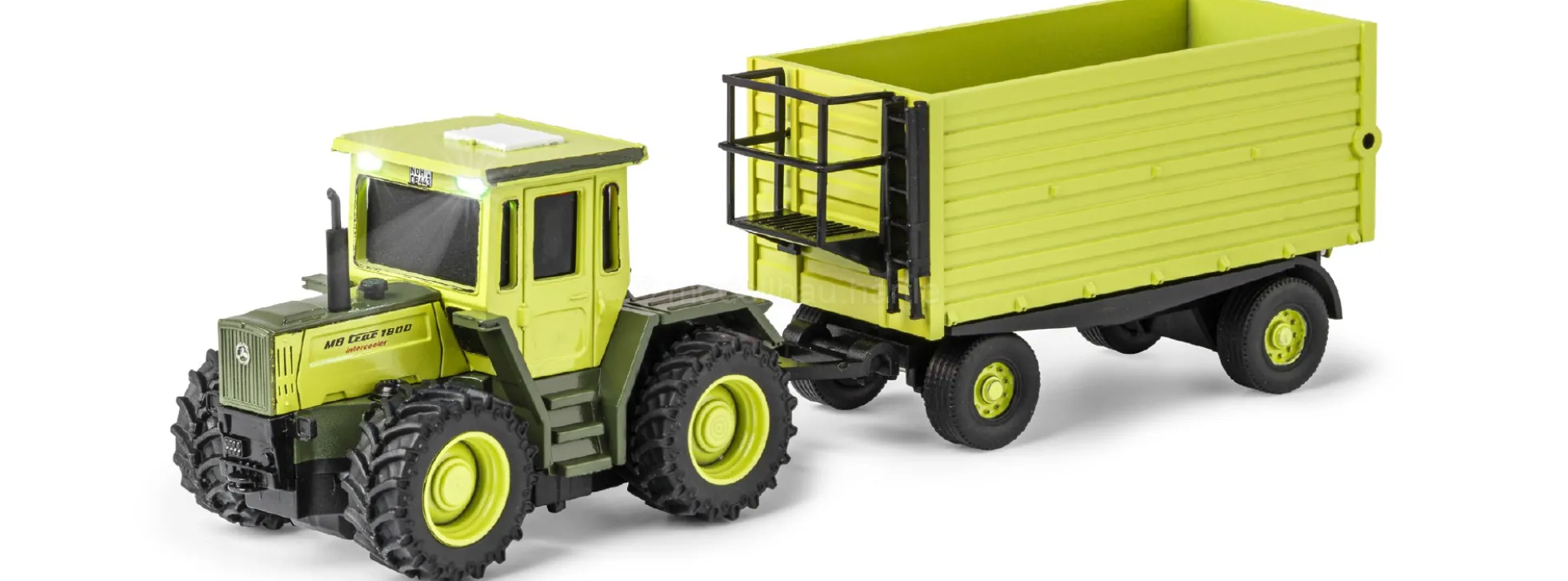 CARSON 500504173 MB Trac 1800 mit Anhänger | 2.4GHz | RC Traktor 1:87 Spur H0