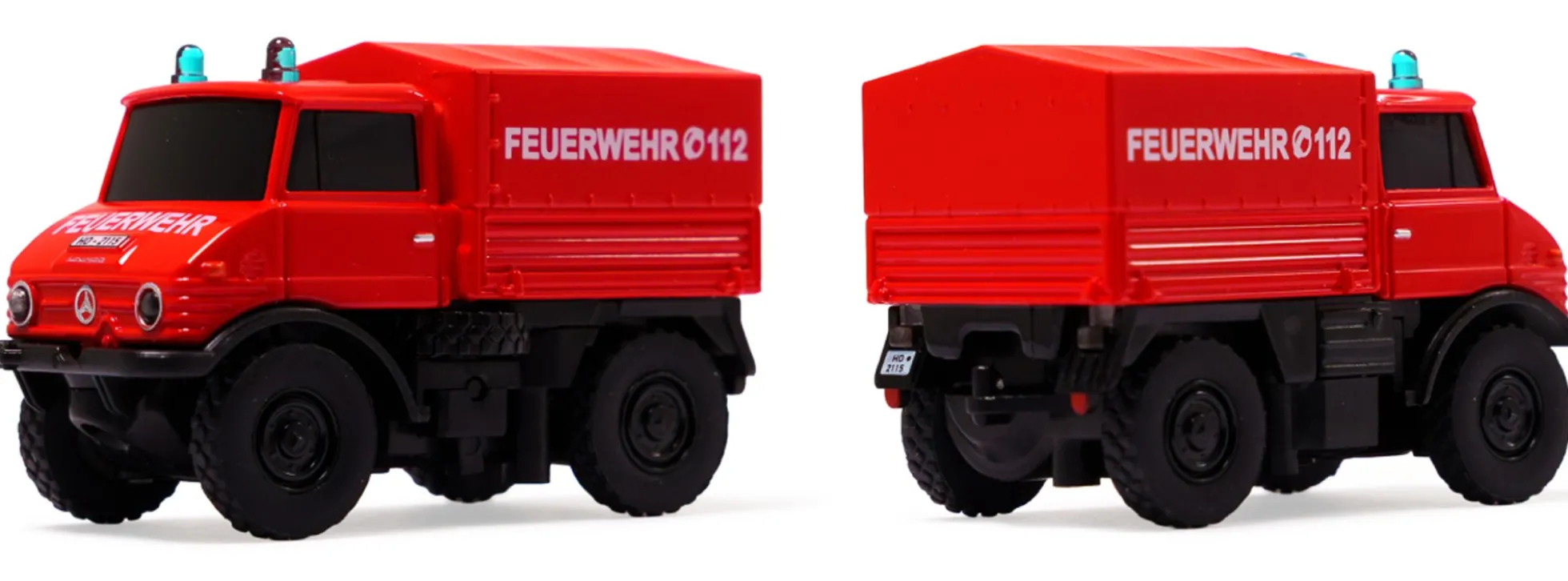 CARSON 500504178 MB Unimog U406 Feuerwehr | Sound | 2.4GHz | RC Auto 1:87 Spur H0
