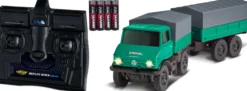 CARSON 500504165 MB Unimog U406 Forst mit Hänger | 2.4GHz | RC Auto 1:87 Spur H0