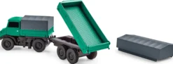 CARSON 500504165 MB Unimog U406 Forst mit Hänger | 2.4GHz | RC Auto 1:87 Spur H0