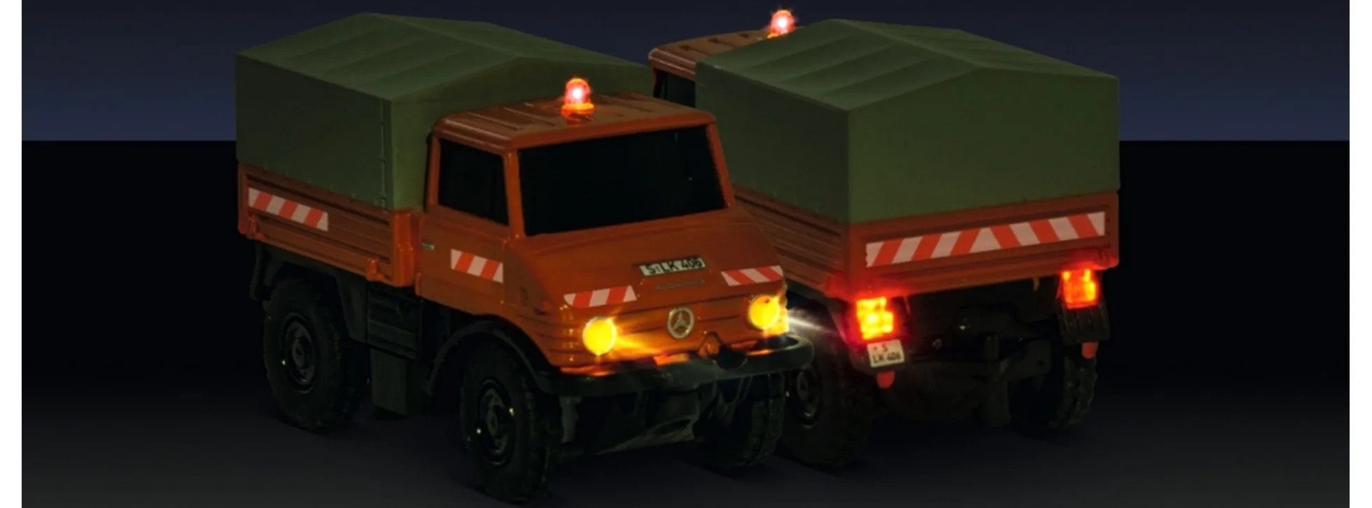 CARSON 500504125 MB Unimog U406 Kommunal | 2.4GHz | RC Auto 1:87 Spur H0