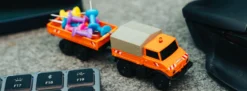 CARSON 500504177 MB Unimog U406 Kommunal mit Anhänger | 2.4GHz | RC Auto 1:87 Spur H0