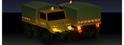 CARSON 500504146 MB Unimog U406 Zweiwegefahrzeug | 2.4GHz | RC Auto 1:87 Spur H0