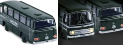 CARSON 500504151 Mercedes-Benz Bus O 302 Polizei | 2.4GHz | RC Auto 1:87 Spur H0