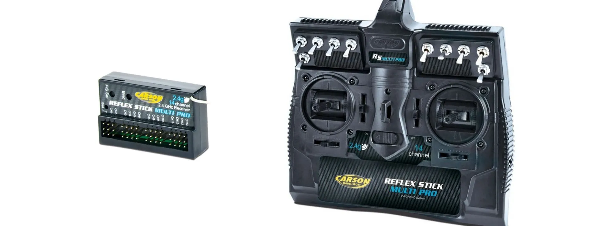 CARSON 500501003 Reflex Stick Multi Pro 14-Kanal 2.4GHz Fernsteuerung