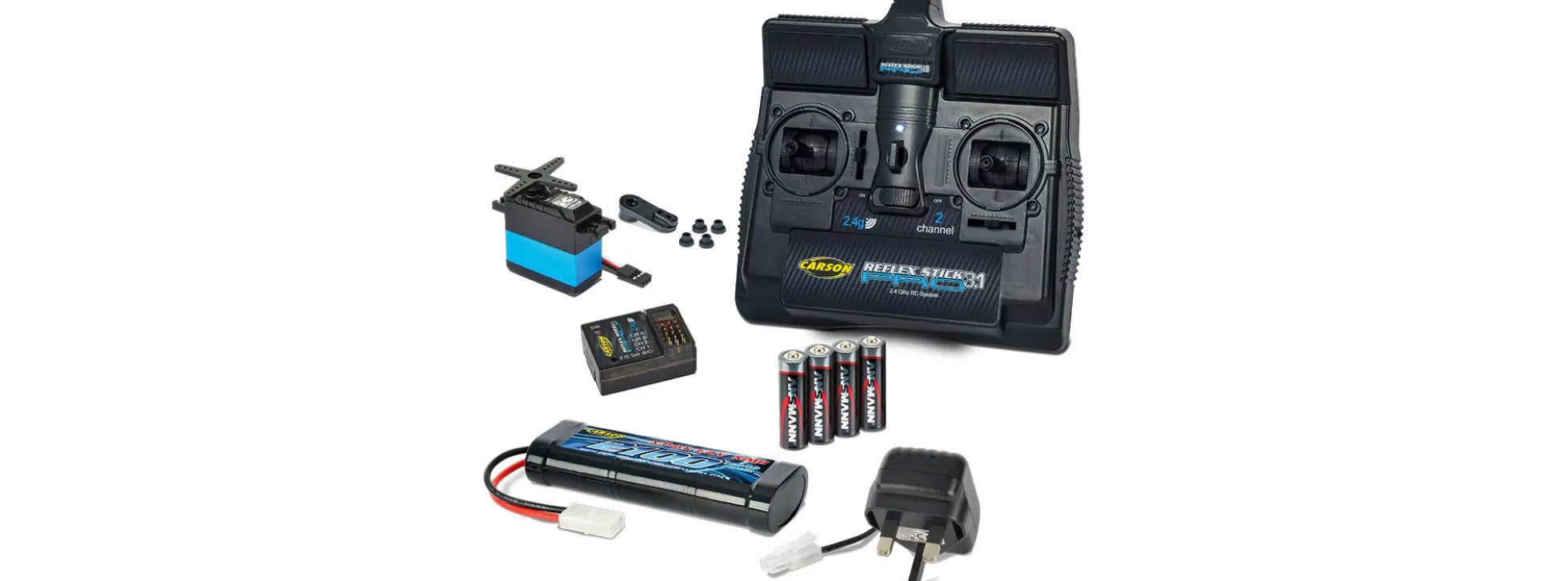 CARSON 500707132 Reflex Stick Pro 3.1 Elektro Set | RC Car Fernsteuerung