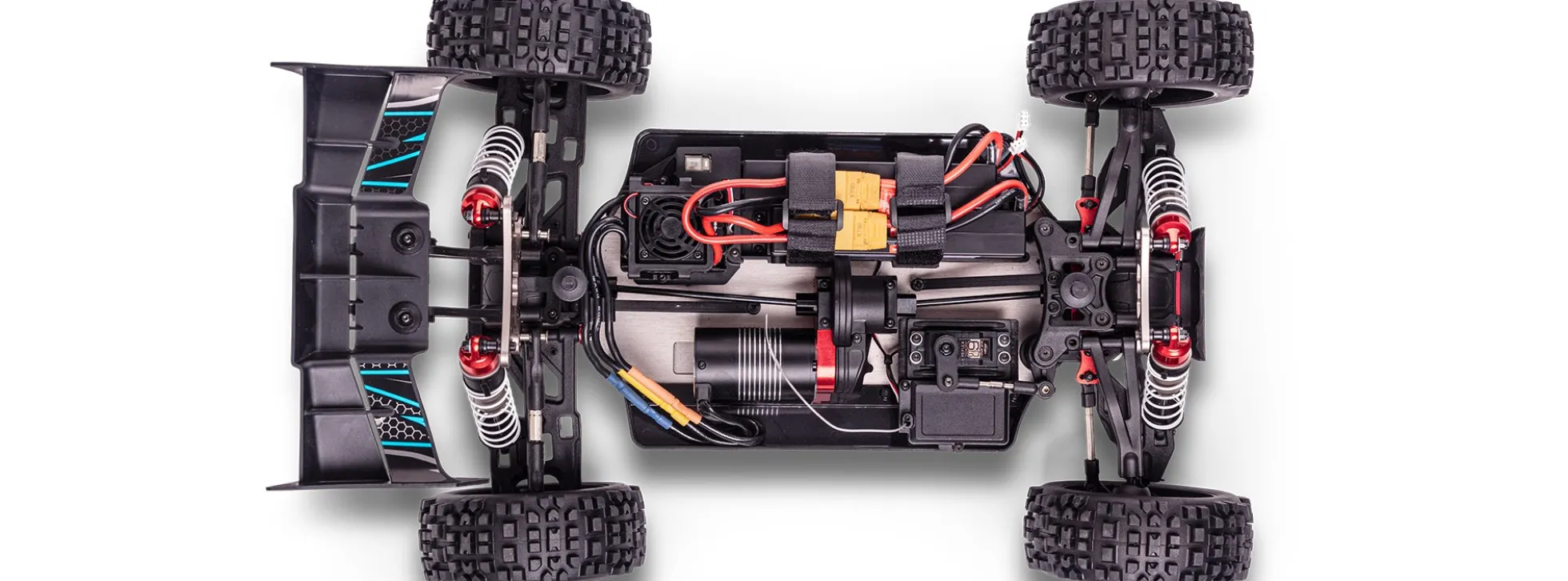 CARSON 500409081 Virus 4.2 XL schwarz/türkis | 2.4 GHz | RTR | RC Car 1:8