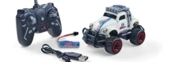 CARSON 500404317 VW Beetle Rally weiss | 2.4 GHz | RTR | RC Spielzeug 1:32