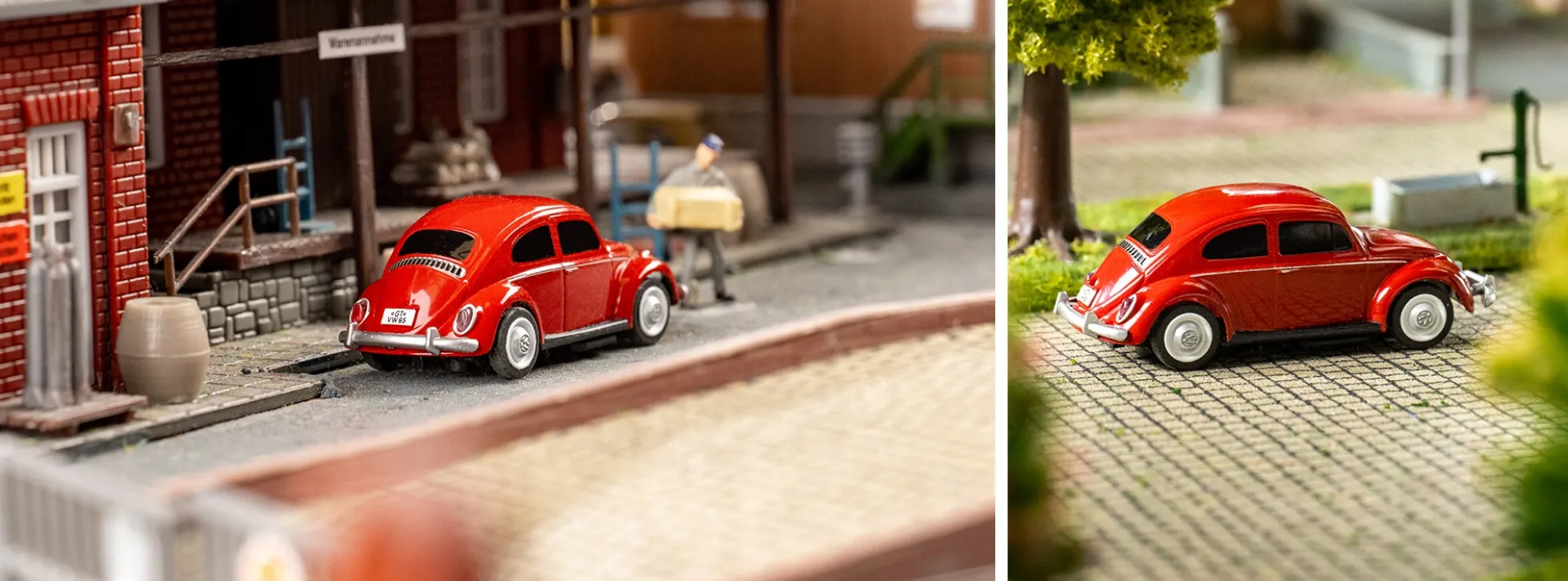 CARSON 500504147 VW Käfer rot | 2.4GHz | RC Auto 1:87 Spur H0