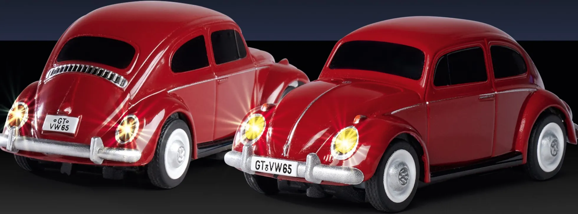CARSON 500504147 VW Käfer rot | 2.4GHz | RC Auto 1:87 Spur H0