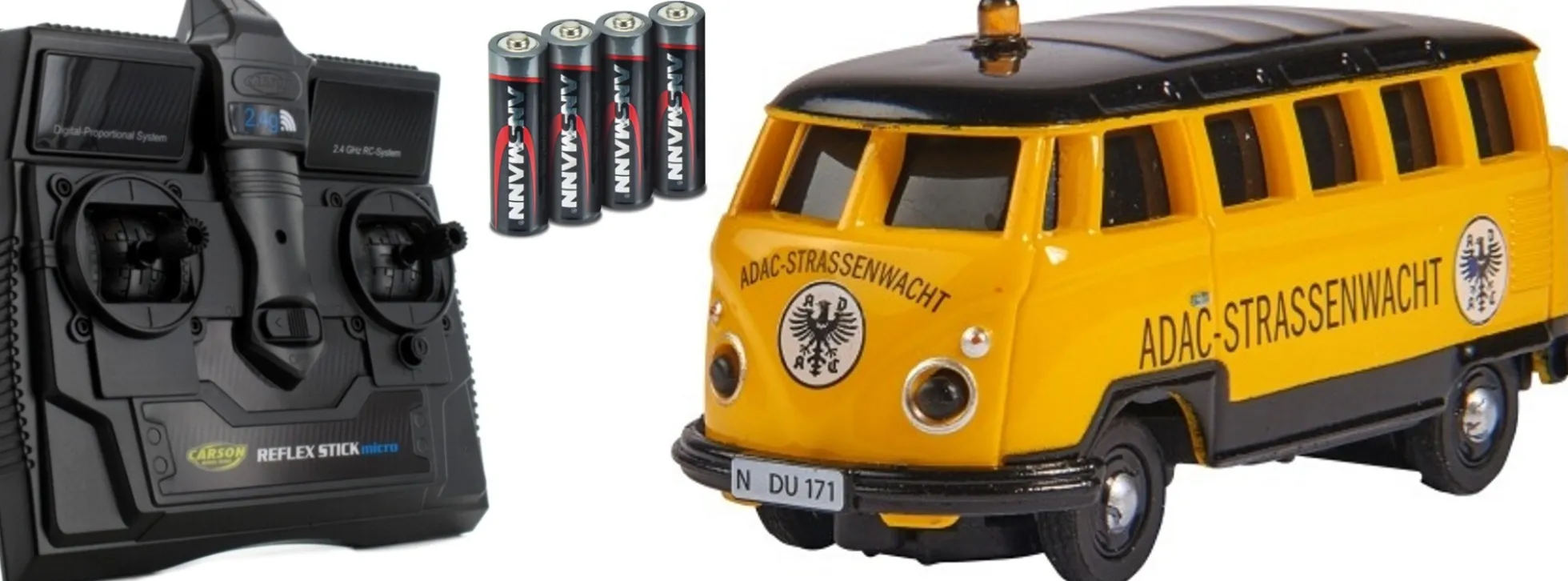 CARSON 500504136 VW T1 Bus ADAC 2.4GHz | RC Auto 1:87 Spur H0