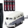 CARSON 500504166 VW T1 Kastenwagen mit KFZ-Anhänger | 2.4GHz | RC Auto 1:87 Spur H0