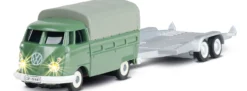 CARSON 500504179 VW T1 Pritsche mit KFZ-Anhänger | 2.4GHz | RC Auto 1:87 Spur H0