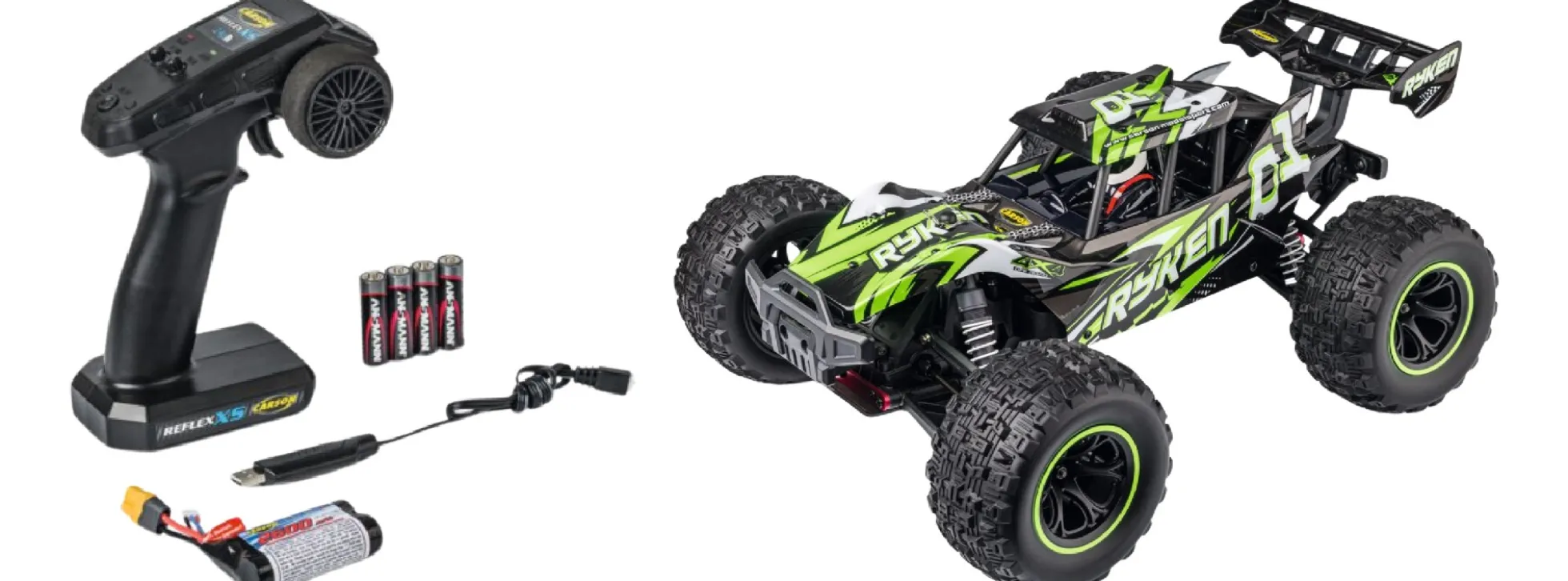 CARSON 500404363 XS Ryken grün | 2.4 GHz | RTR | RC-Car 1:10