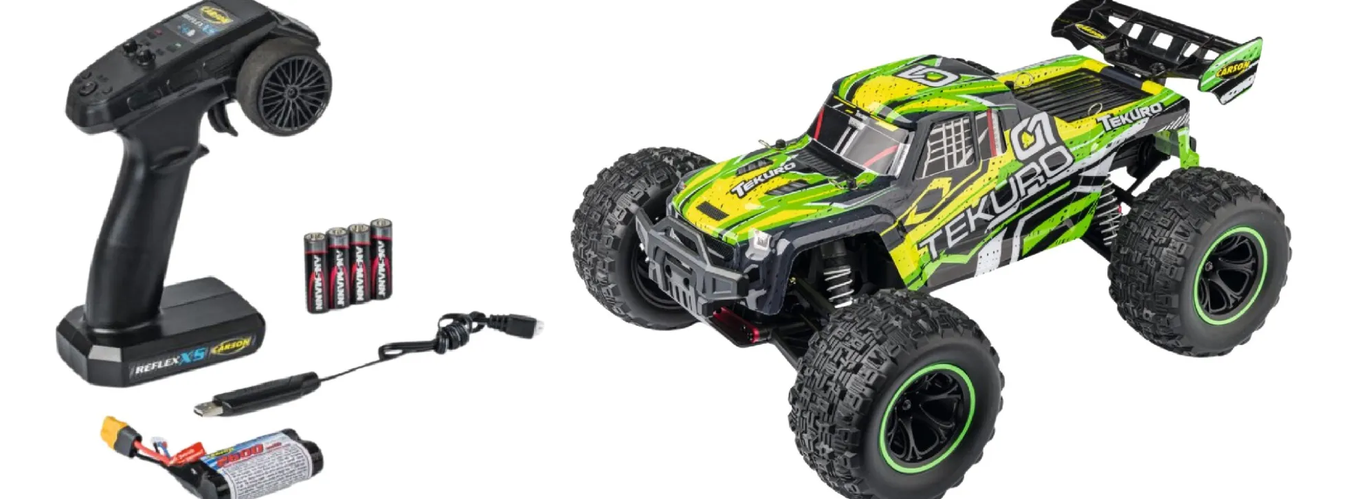CARSON 500404360 XS Tekuro grau/grün | 2.4 GHz | RTR | RC-Car 1:10
