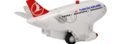 DARON 86PB-287A Turkish Airlines Pullback Toy | mit Licht und Sound | Spielflugzeug