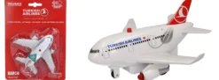 DARON 86PB-287A Turkish Airlines Pullback Toy | mit Licht und Sound | Spielflugzeug