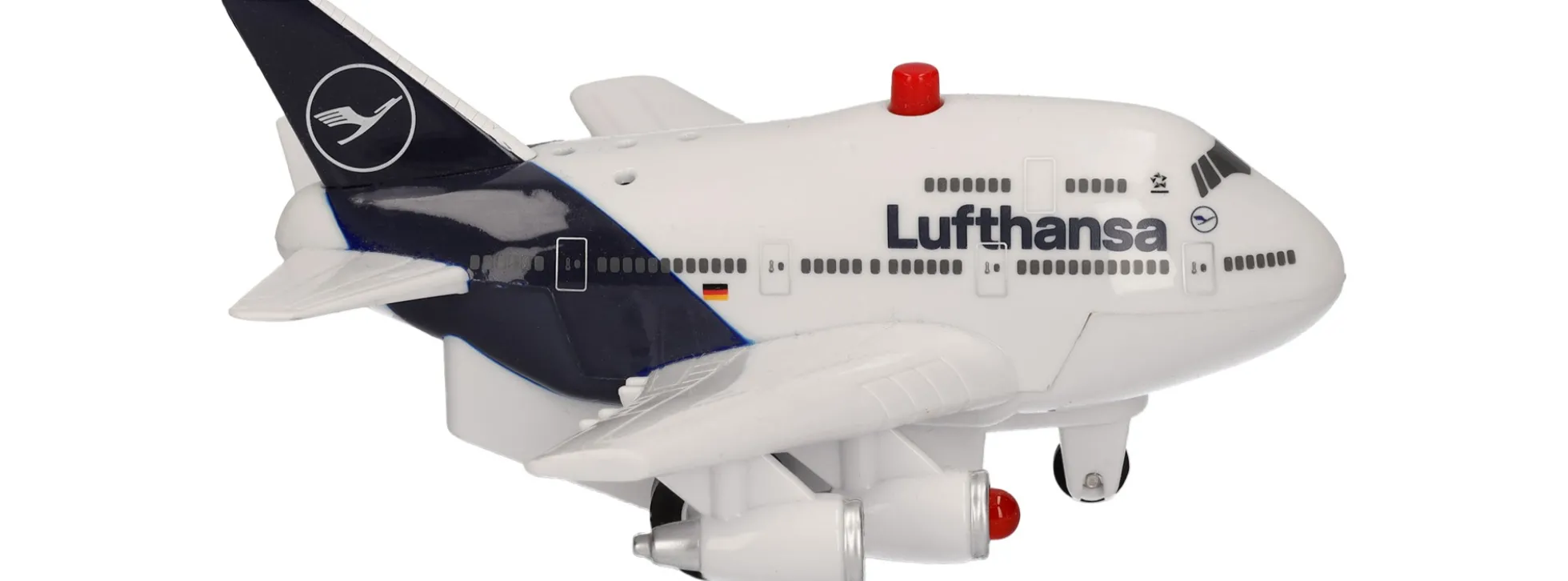 DARON 86PB-055 Lufthansa Pullback Toy | mit Licht und Sound | Spielflugzeug