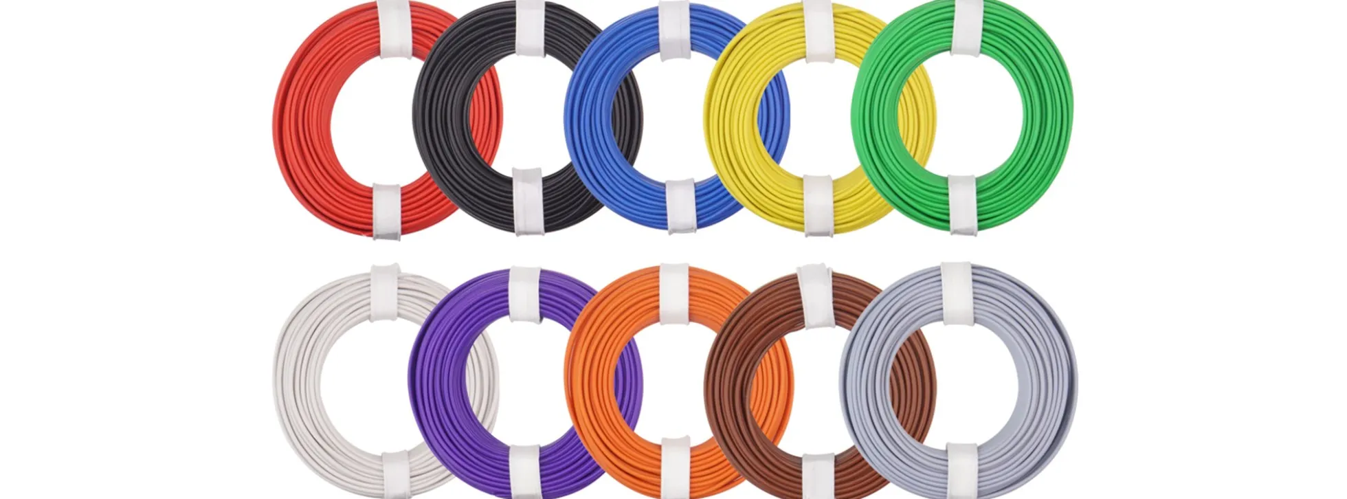 DONAU-ELEKTRONIK 125-MIX Kupferlitzen-Set 0,25 mm² | 10 x 10 m | Elektrozubehör