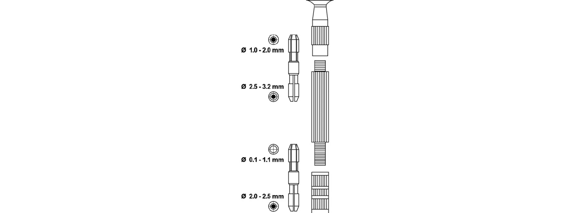 DONAU-ELEKTRONIK MWH20 Werkzeughalter 0,1 - 3,2 mm | Modellbau-Werkzeug