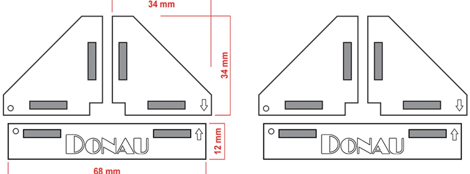DONAU-ELEKTRONIK MW180 Modellbau Winkelset magnetisch | 180° | Modellbauwerkzeug