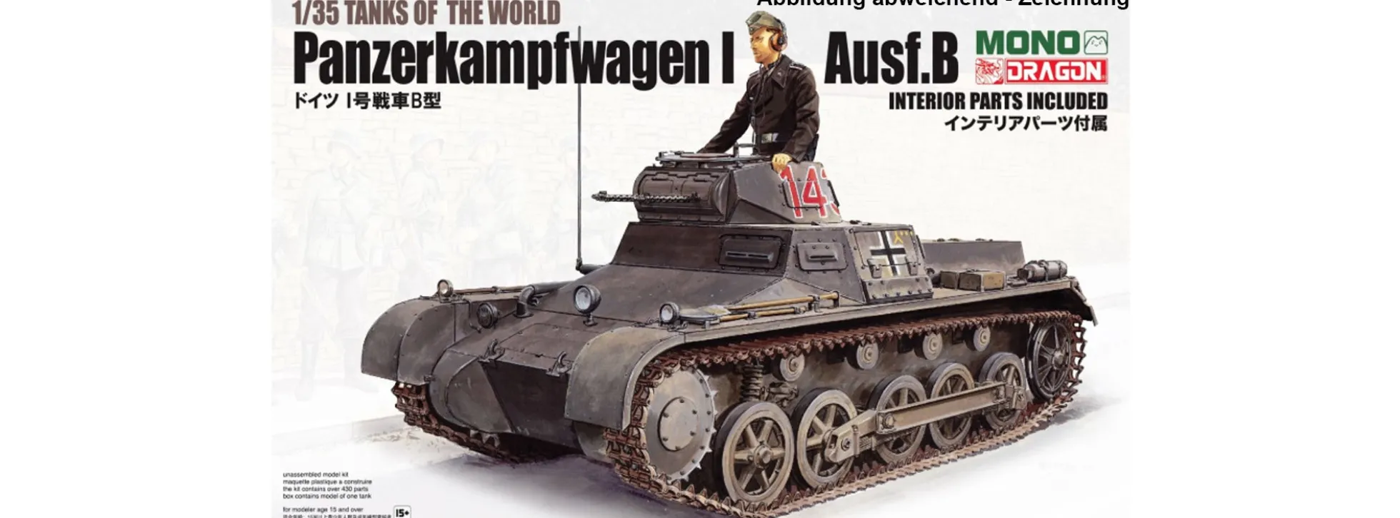 DRAGON MD-0001 Pz. Kpfw. I Ausführung B mit Interior | Militär Bausatz 1:35