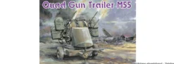 DRAGON 6421 Vierlings Geschütz Anhänger M55 | Militär Bausatz 1:35