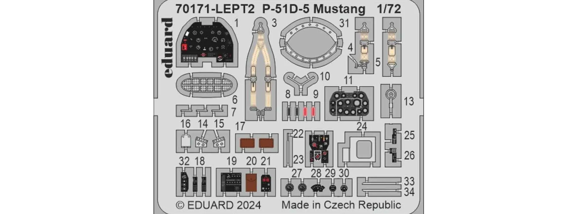 Eduard 70171 North American P-51D-5 Mustang | Flugzeug Bausatz 1:72