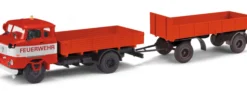 ESPEWE 95197 IFA W50 L FP mit Anhänger HW80 Feuerwehr Fahrschule LKW-Modell 1:87