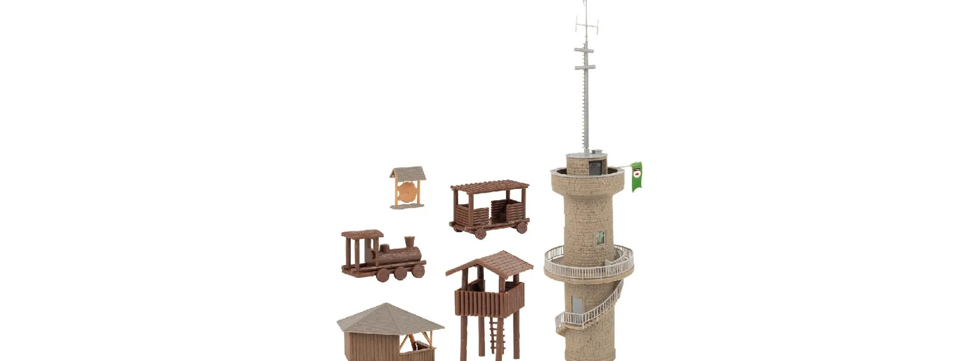 FALLER 190036 Aktions-Set Abenteuerspielplatz | Gebäude Bausatz Spur H0