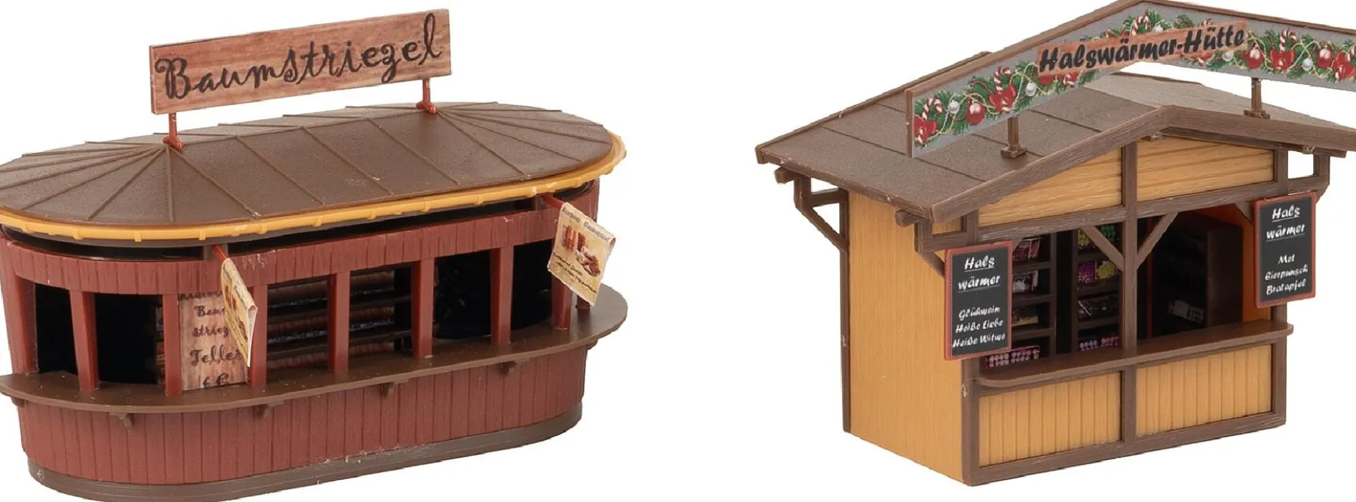 FALLER 134006 Aktions-Set Weihnachtsmarktbude mit Weihnachtsbaum | 2 Stück | Spur H0