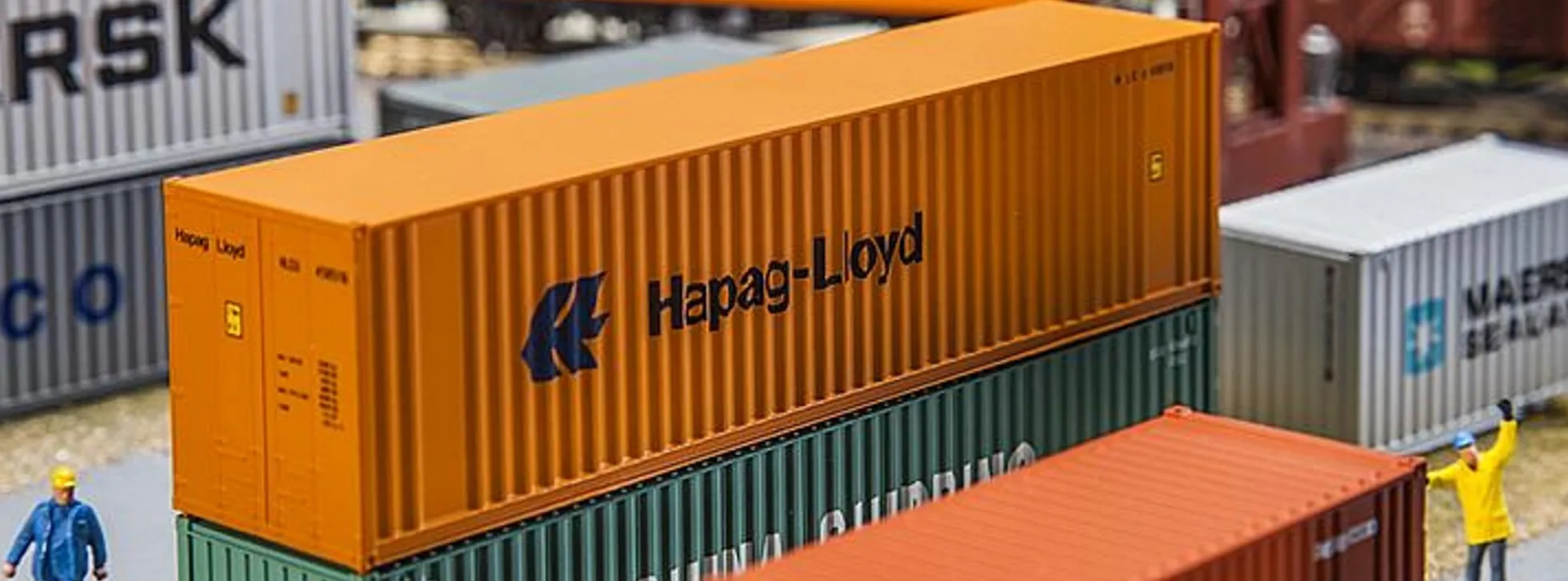 FALLER 180841 40ft Hi-Cube Container Hapag Lloyd Zubehör Spur H0
