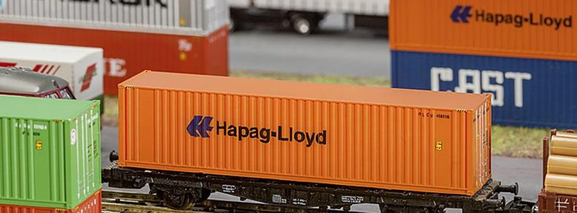 FALLER 272842 40ft Hi-Cube Container Hapag-Lloyd Fertigmodell 1:160