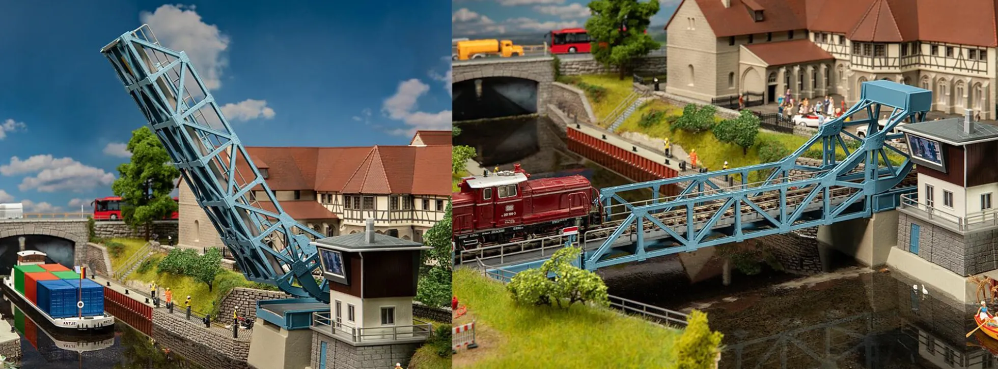 FALLER 120506 Klappbrücke mit Antrieb | Gebäude Bausatz Spur H0