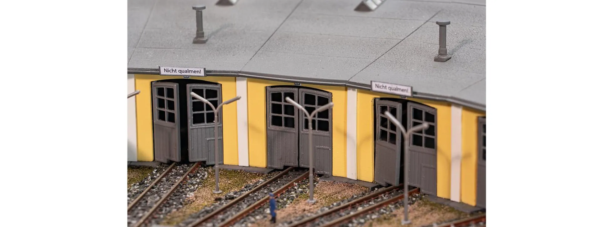 FALLER 282725 Ringlokschuppen Freilassing | 5-ständig | Gebäude Bausatz Spur Z