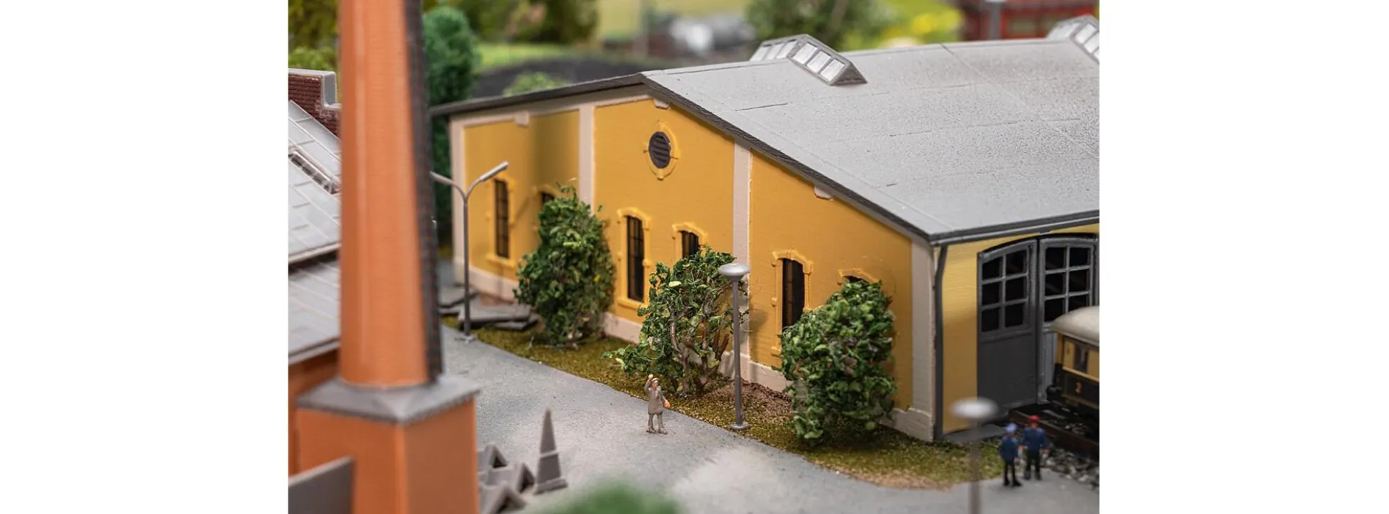 FALLER 282725 Ringlokschuppen Freilassing | 5-ständig | Gebäude Bausatz Spur Z