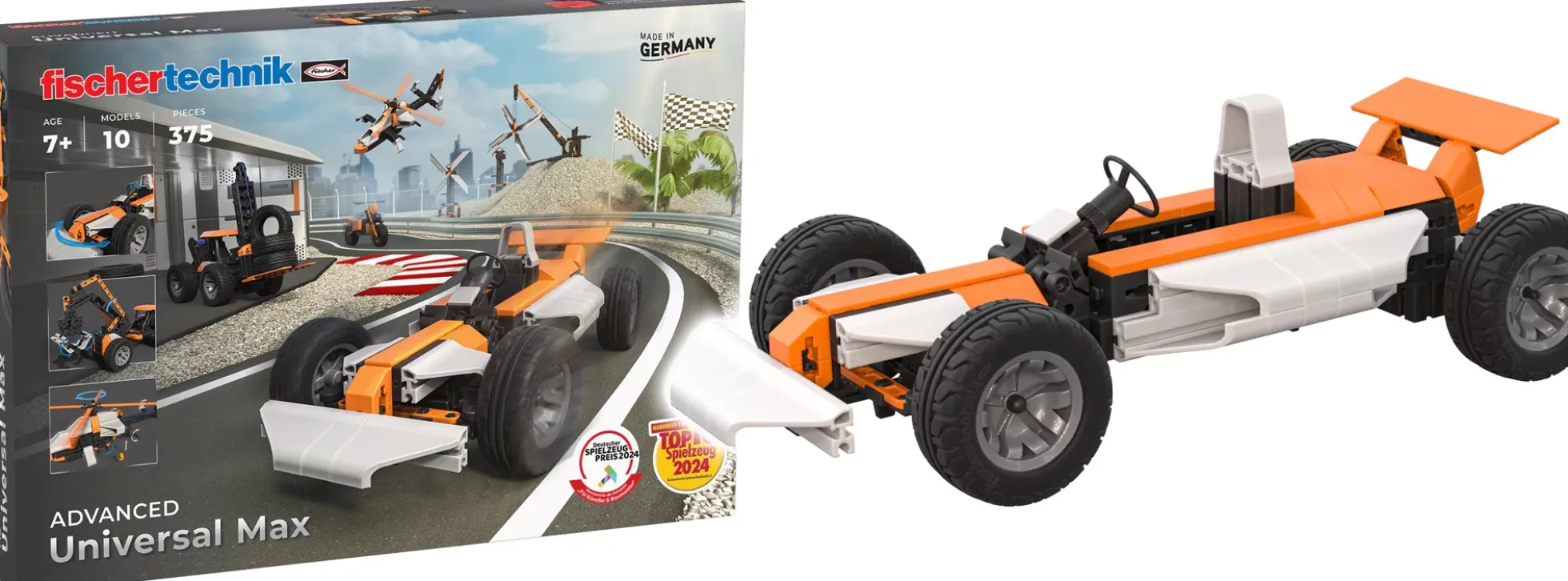 fischertechnik 571904 ADVANCED Universal Max Baukasten | 375 Teile | 10 Modelle | Ab 7 Jahren