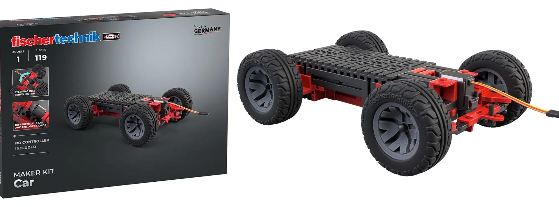 fischertechnik 571900 MAKER Kit Car | 119 Teile | Ab 14 Jahren