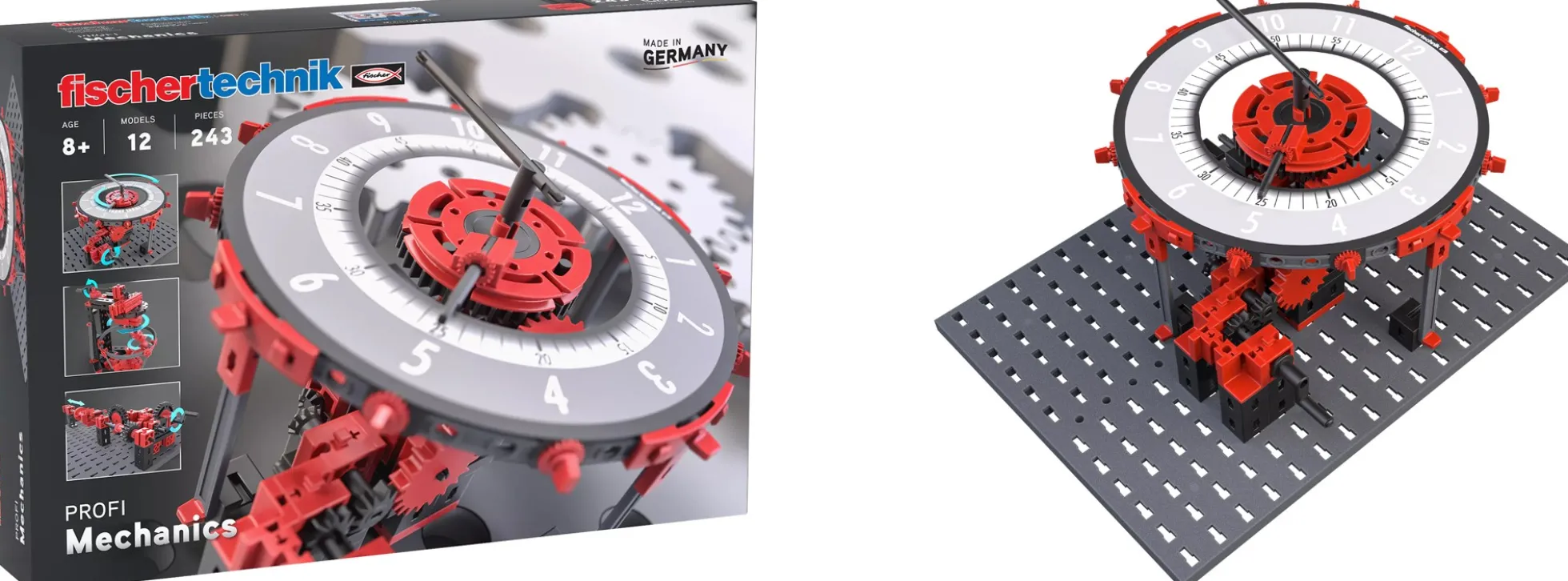 fischertechnik 569020 PROFI Mechanics Baukasten | 243 Teile | 12 Modelle | Ab 8 Jahren