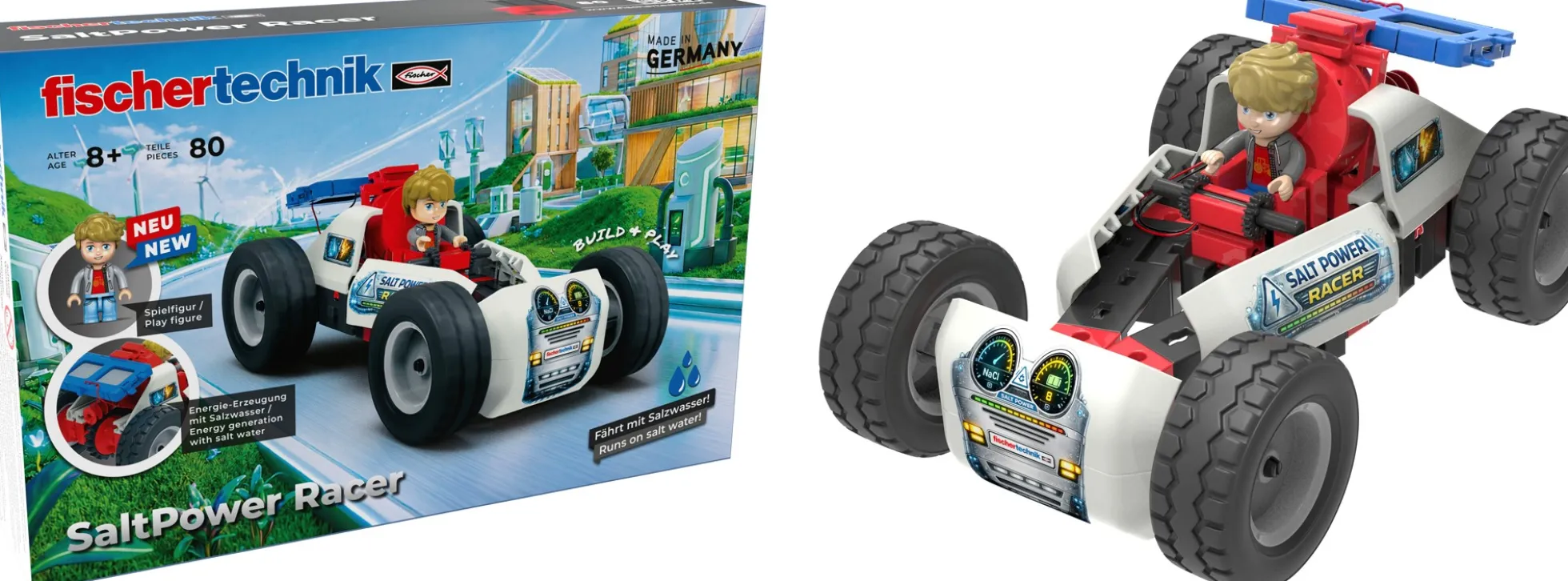 fischertechnik 581211 SaltPower Racer | Salzwasserantrieb | 80 Teile | Ab 8 Jahren