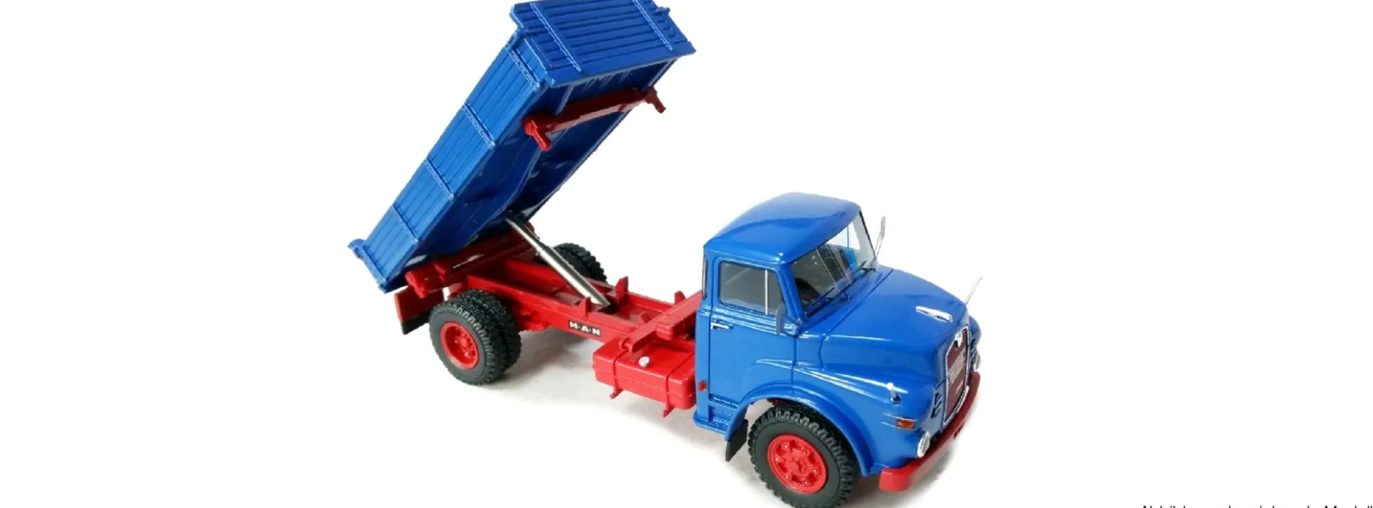 GMTS 8705220 MAN 13.230 Dreiseitenkipper 4x4, blau/rot | LKW-Modell 1/87