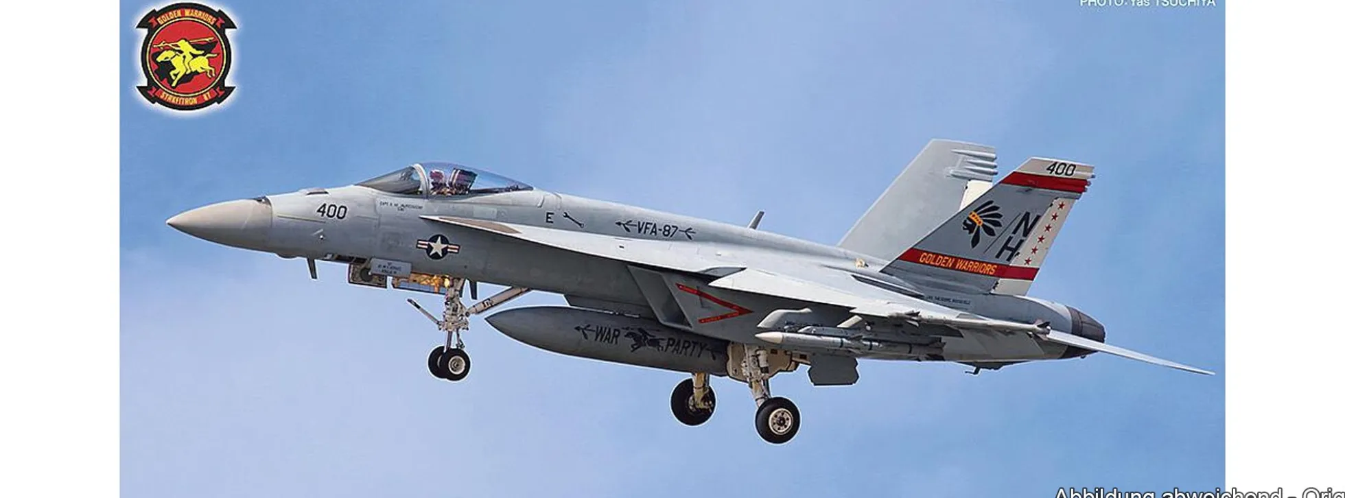 HASEGAWA 602417 Boeing F/A-18E Super Hornet VFA-87 Golden Warriors CAG 2019 | Flugzeug Bausatz 1:72