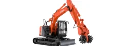 HASEGAWA 666111 Hitachi Bagger ZAXIS 135 US mit Fräskopf | Baumaschinen Bausatz 1:35
