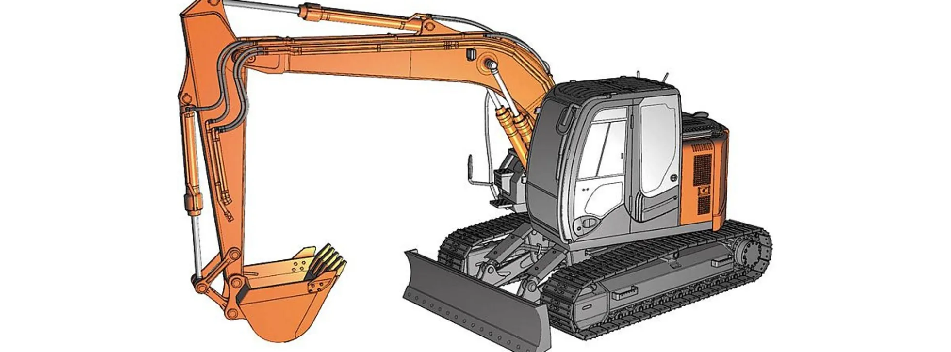 HASEGAWA 66001 Hitachi Bagger ZAXIS 135 US | Baumaschinen Bausatz 1:35