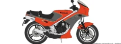 HASEGAWA 21751 Kawasaki KR250 Rot/Grau | Motorrad Bausatz 1:12