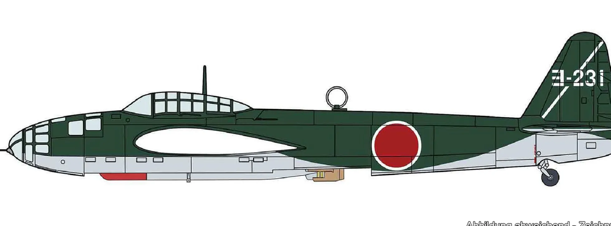HASEGAWA 02494 Kugisho P1Y1 Ginga Typ 11 mit Torpedos | Flugzeug Bausatz 1:72