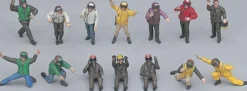 HASEGAWA X48-6 U.S. Navy Pilot/Deck Crew Set | 14 Stück | Figuren Bausatz 1:48